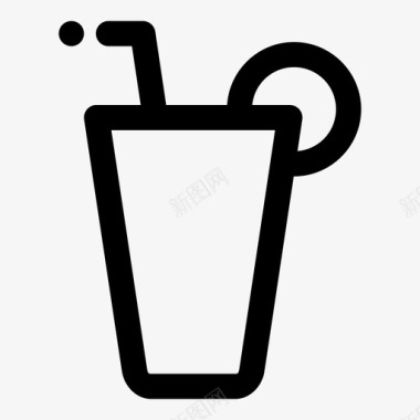 空果汁饮料玻璃器皿图标图标