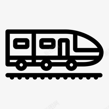 列车客车公共交通图标图标