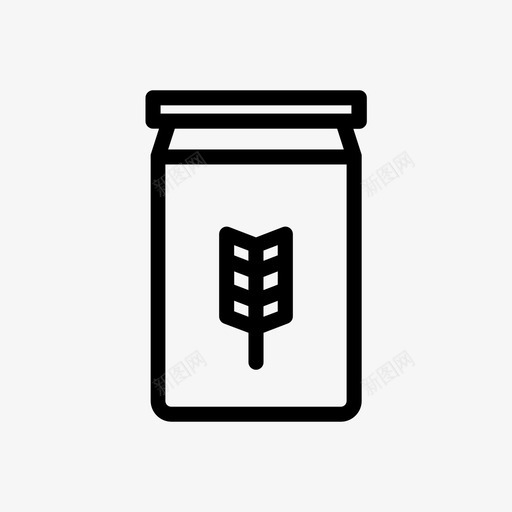 面粉烘焙粉图标svg_新图网 https://ixintu.com 厨房食品 小麦 烘焙 粉 面粉