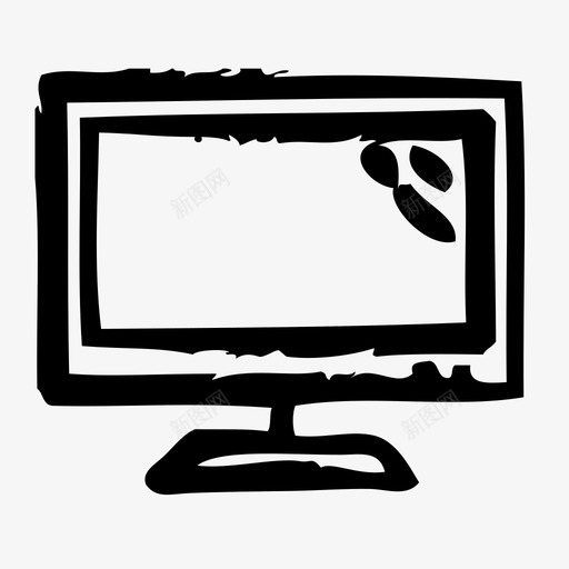电视设备家具图标svg_新图网 https://ixintu.com 客房 室内 家具 家居 电视 草图 设备