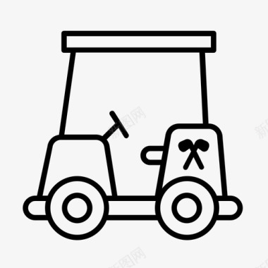 高尔夫球车童车退休图标图标