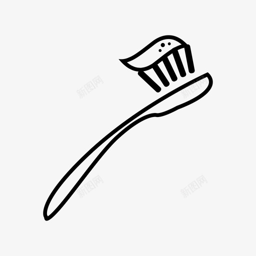 牙刷刷牙口腔图标svg_新图网 https://ixintu.com 刷牙 口腔 牙刷 牙膏 牙齿