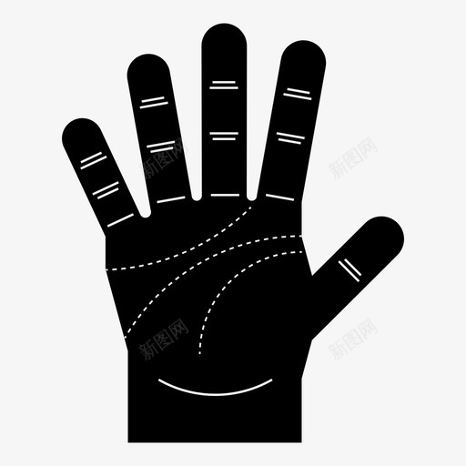 右手五指身体数数图标svg_新图网 https://ixintu.com 右手五指 手 手势 数数 身体