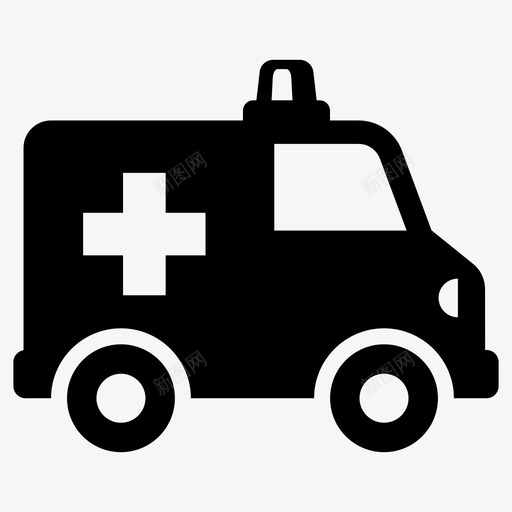 救护车急救医疗设备图标svg_新图网 https://ixintu.com 医疗设备 急救 救护车