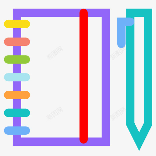 笔记本笔图标svg_新图网 https://ixintu.com 笔记本笔