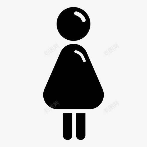 女性女士洗手间图标svg_新图网 https://ixintu.com 卫生间 咖啡馆图标 女士 女性 洗手间