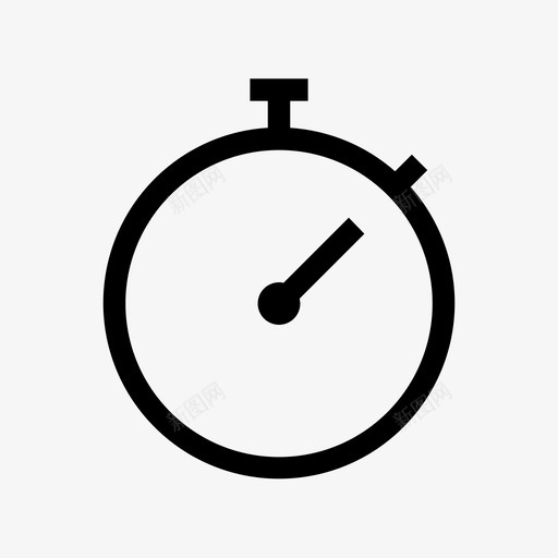 计时器快速速度图标svg_新图网 https://ixintu.com 快速 秒表 线路图标 计时器 速度