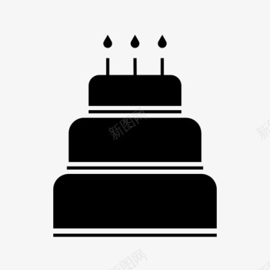 生日蛋糕蜡烛蛋糕圣诞蛋糕图标图标