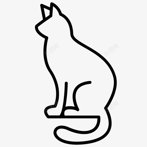 猫动物家图标svg_新图网 https://ixintu.com 动物 宠物 家 猫 猫收藏