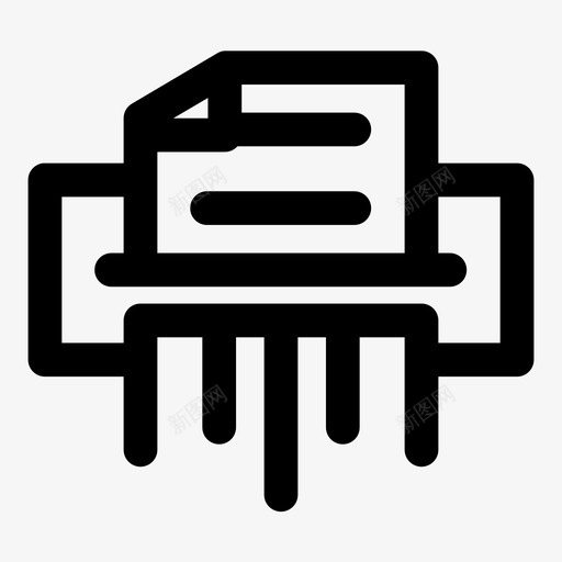 碎纸机文件机器图标svg_新图网 https://ixintu.com 办公室 文件 机器 碎纸机