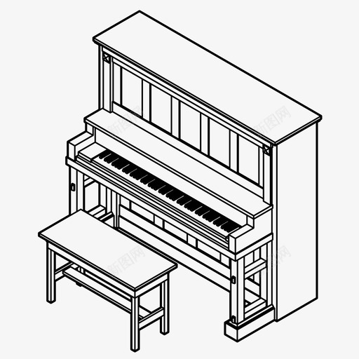 钢琴音乐会乐器图标svg_新图网 https://ixintu.com 乐器 声音 歌曲 钢琴 音乐 音乐会