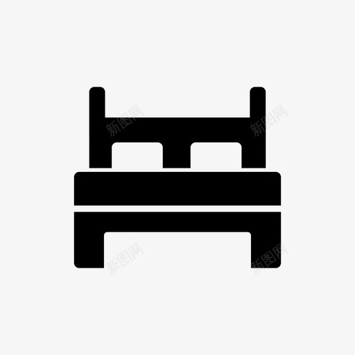 床床垫晚上图标svg_新图网 https://ixintu.com 床 床垫 晚上 睡觉