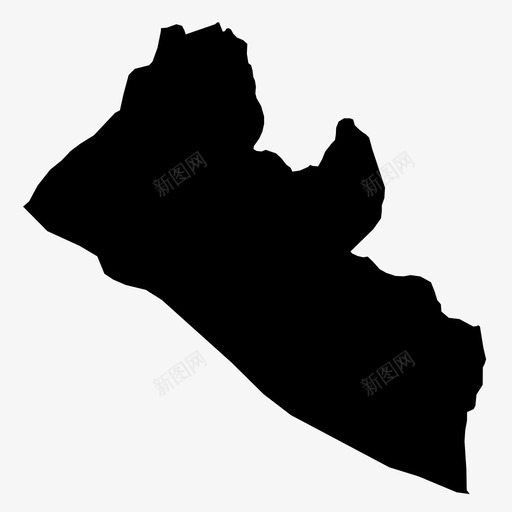 利比里亚非洲国家图标svg_新图网 https://ixintu.com 世界各国 利比里亚 国家 地图 蒙罗维亚 非洲