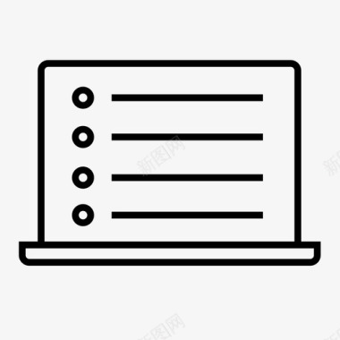 项目符号列表笔记本电脑菜单图标图标