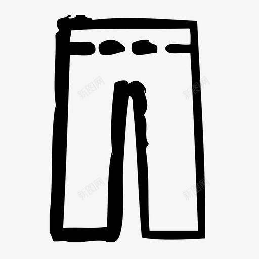 裤子衣服时装图标svg_新图网 https://ixintu.com 时装 素描 衣服 裤子