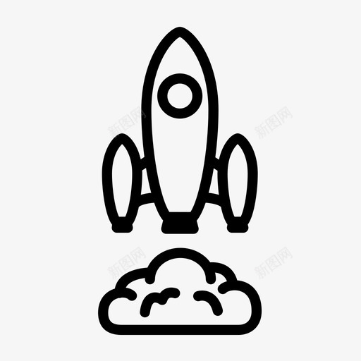 火箭火箭发射科学图标svg_新图网 https://ixintu.com 太空机器人 火箭 火箭发射 科学