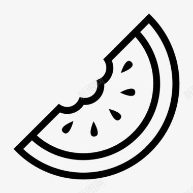 西瓜咬食物图标图标