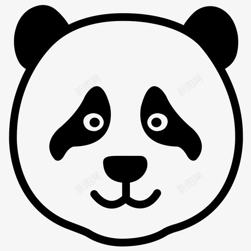 熊猫头大熊猫草食动物图标svg_新图网 https://ixintu.com 大熊猫 熊猫头 草食动物 陆生动物
