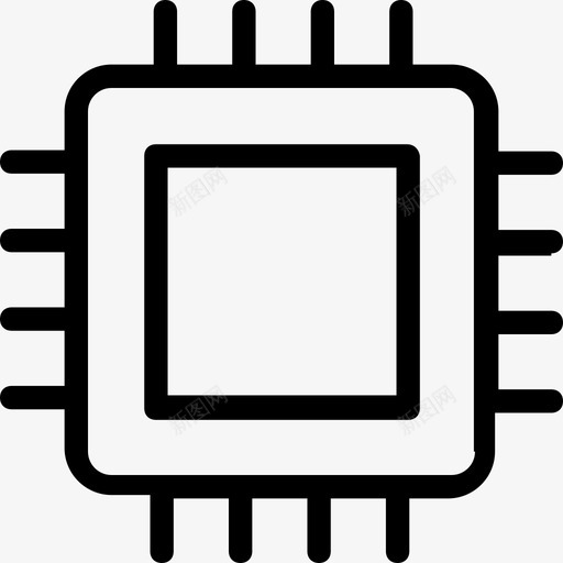 处理器芯片计算机芯片集成电路图标svg_新图网 https://ixintu.com 处理器芯片 存储芯片 微处理器 科技线图标 计算机芯片 集成电路