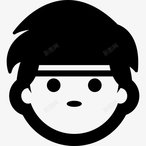 戴着头巾的男孩人人的象形图图标svg_新图网 https://ixintu.com 人 人的象形图 戴着头巾的男孩