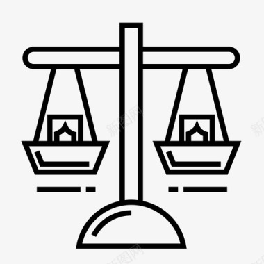 平衡法官司法图标图标
