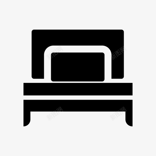 床床垫晚上图标svg_新图网 https://ixintu.com 床 床垫 晚上 睡觉