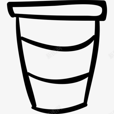塑料咖啡杯食物我的咖啡图标图标
