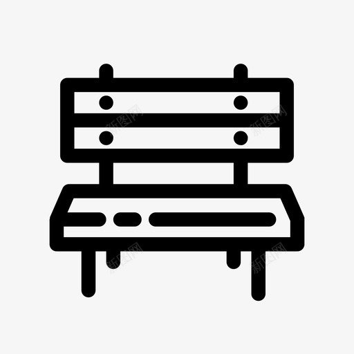 公园长椅椅子公园图标svg_新图网 https://ixintu.com 公园图标 公园长椅 椅子
