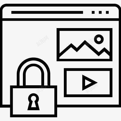 数据保护布局安全图标svg_新图网 https://ixintu.com 1400网页和搜索引擎优化平面线图标 安全 布局 数据保护