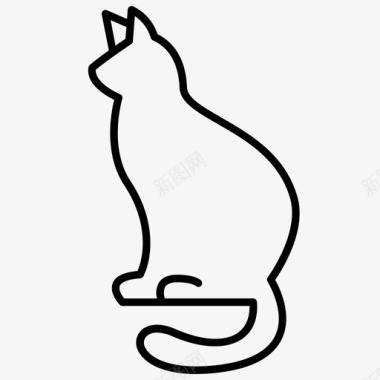 猫动物家图标图标