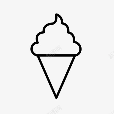 冰淇淋冰淇淋蛋卷食品图标图标