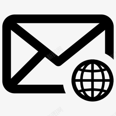 互联网电子邮件全球国际图标图标