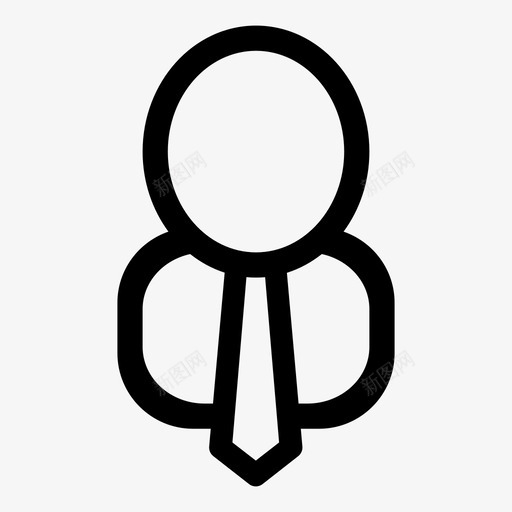 用户男士领带图标svg_新图网 https://ixintu.com 用户 男士 领带