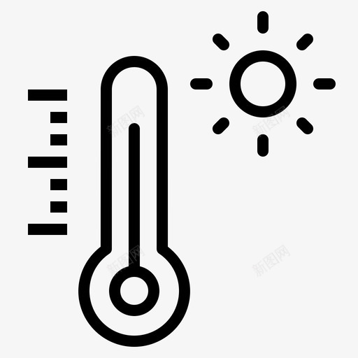 温度摄氏度华氏度图标svg_新图网 https://ixintu.com 华氏度 夏季 摄氏度 测量 温度 温度计 热