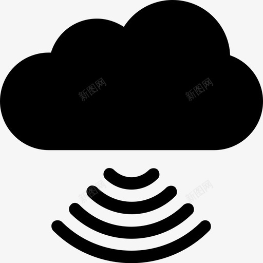 信号云计算互联网图标svg_新图网 https://ixintu.com wifi 云计算 互联网 信号 天空云 网络和通信实心图标