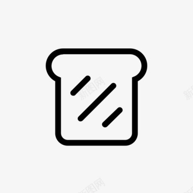面包片烧烤面包图标图标