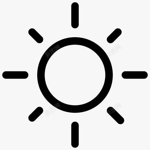太阳天气预报夏天图标svg_新图网 https://ixintu.com 夏天 天气 天气预报 太阳 晴天