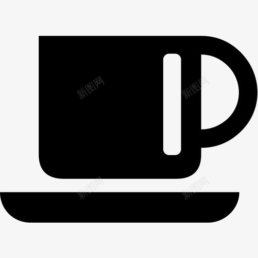 茶杯咖啡杯子图标svg_新图网 https://ixintu.com 咖啡 器皿 杯子 茶杯