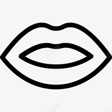 女人的嘴唇吻嘴图标图标