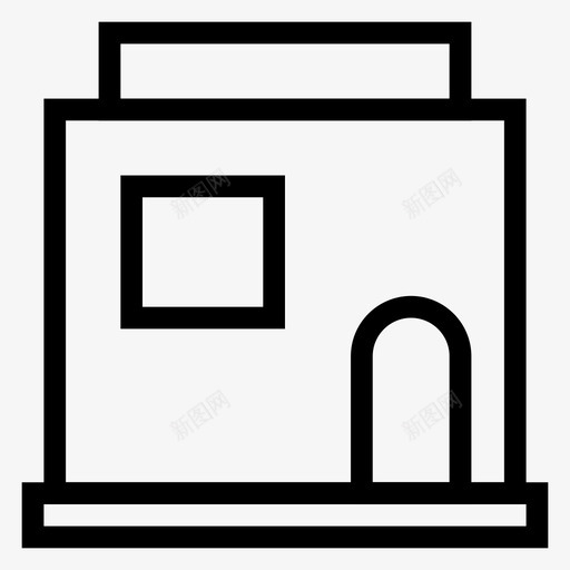 建筑城市商业图标svg_新图网 https://ixintu.com 商业 商店 城市 建筑 建筑房地产线图标 物业