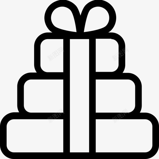 礼品盒庆祝活动派对图标svg_新图网 https://ixintu.com 圣诞礼物 庆祝活动 派对 派对和庆祝线图标 礼品盒 礼物