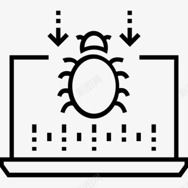 病毒攻击防病毒臭虫图标图标