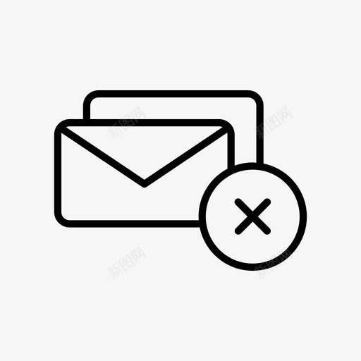 电子邮件删除错误电子邮件拒绝电子邮件图标svg_新图网 https://ixintu.com 拒绝电子邮件 电子邮件删除 错误电子邮件