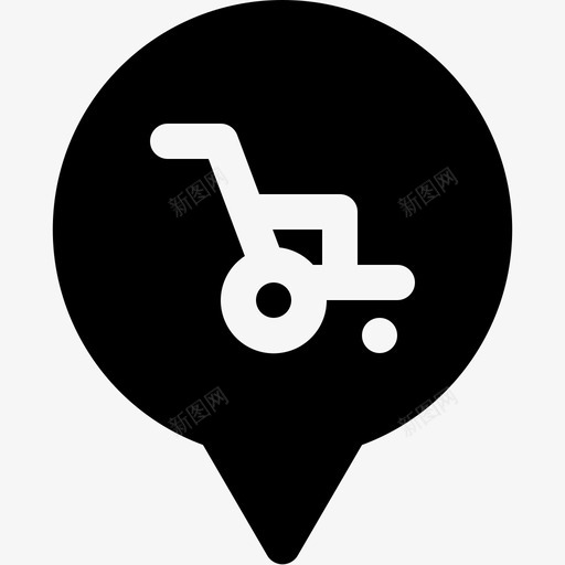 轮椅残疾人标记图标svg_新图网 https://ixintu.com 人 标记 残疾人 趣味地图针101易用线 轮椅
