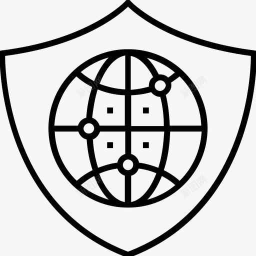 网络安全互联网保护图标svg_新图网 https://ixintu.com 1400网页和搜索引擎优化平面线图标 互联网 保护 网络安全