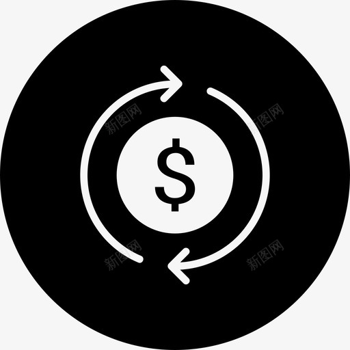 回收货币美元图标svg_新图网 https://ixintu.com 回收 美元 货币
