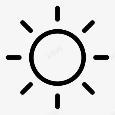 阳光天气白天的天气图标图标
