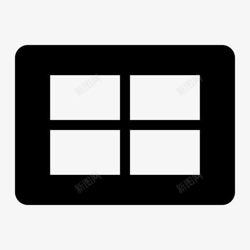 窗户关着的窗户玻璃窗图标svg_新图网 https://ixintu.com 关着的窗户 家里的窗户 玻璃窗 窗户