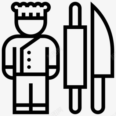 厨师面包师职业图标图标