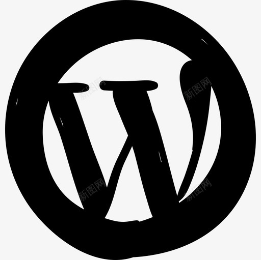 Wordpress徽标手绘web应用程序图标svg_新图网 https://ixintu.com Wordpress徽标 手绘web应用程序